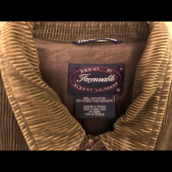 Faconnable dark green corduroy men’s jacket - Picture 5 of 5